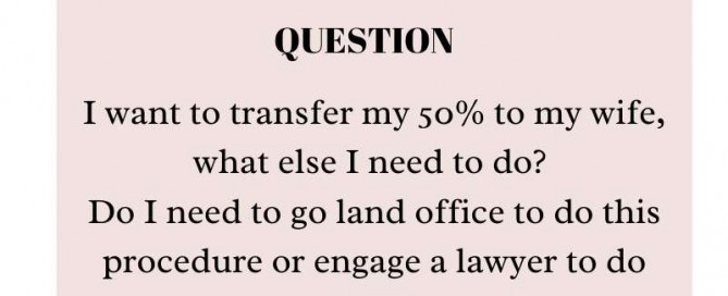 Can I Transfer My Property To My Wife?